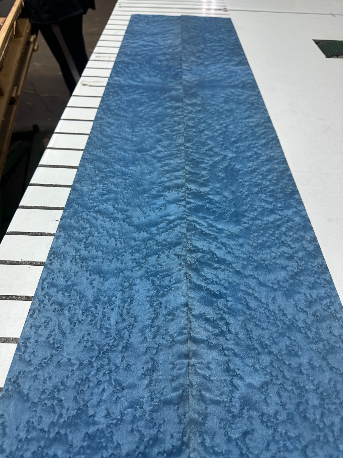 Blue Birdseye Raw Wood Veneer 2 sheets 61'' x 6'' 317M