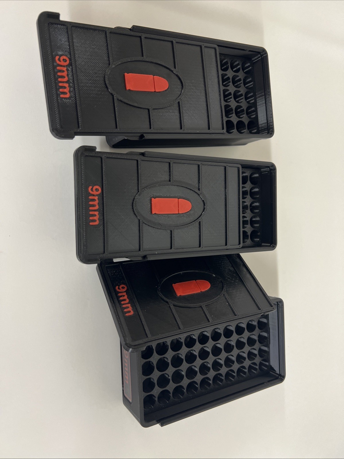 Stackable 9mm Ammo Box 50rd Capacity (3 Pack)