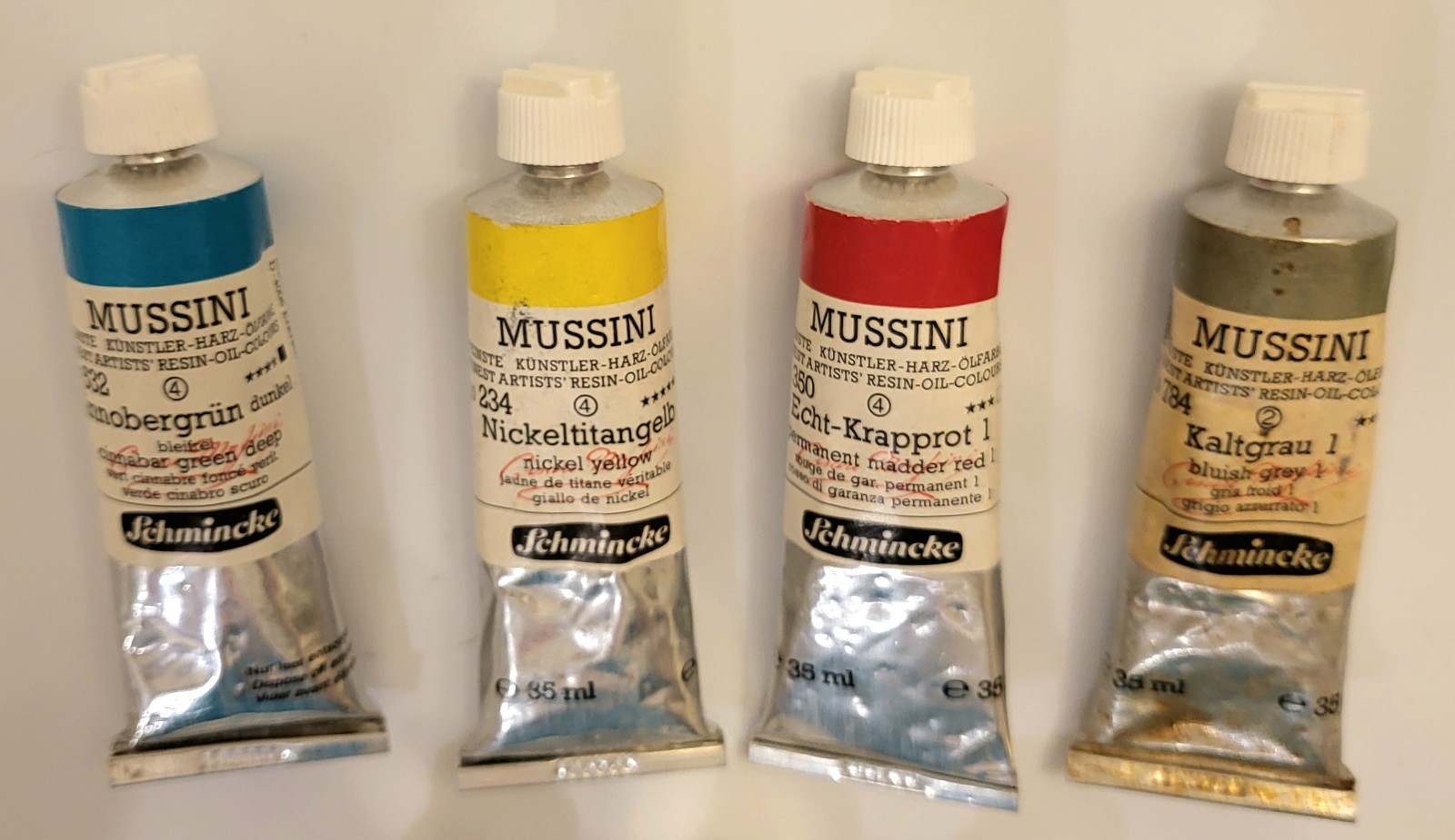 Schminke Mussini Extra Fine Oil Colors 35ml Lot of 7 NOS