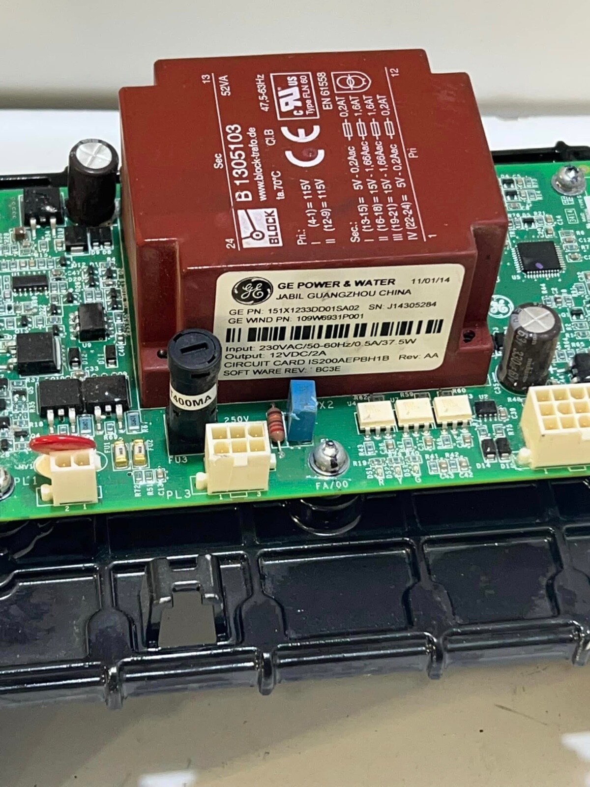 GE Power & Water 151x1233dd01sa02 Battery Charger Sub Assembly Board USED.