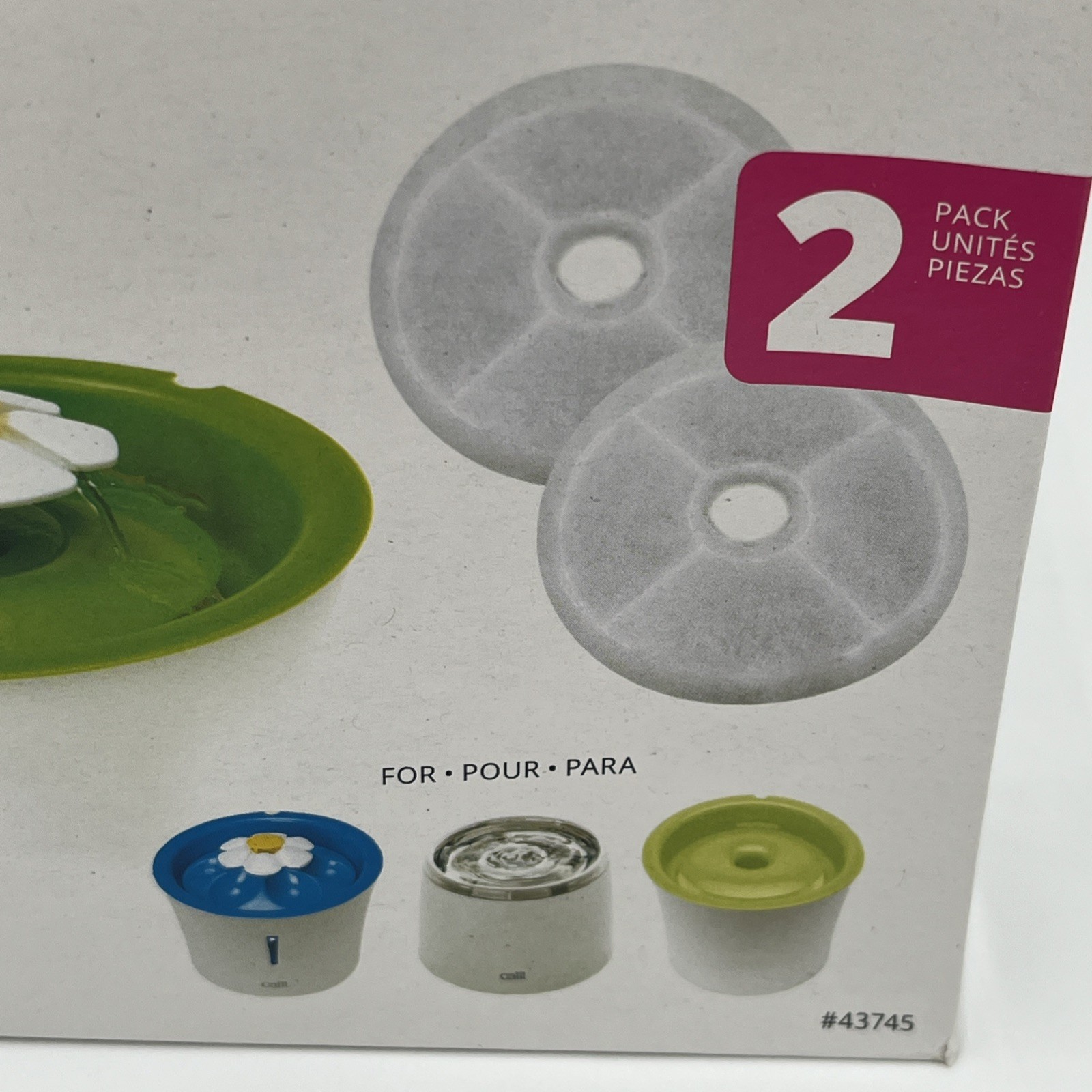 NEW!! (2) 2 Packs Catit Triple Action Fountain Replacement Water Filter - 43745