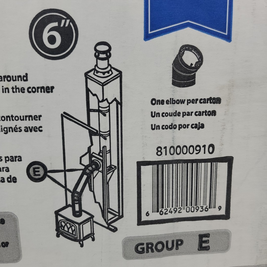 DuraVent DVL 6" Double-Wall adjustable 45 Degree Elbow - Black