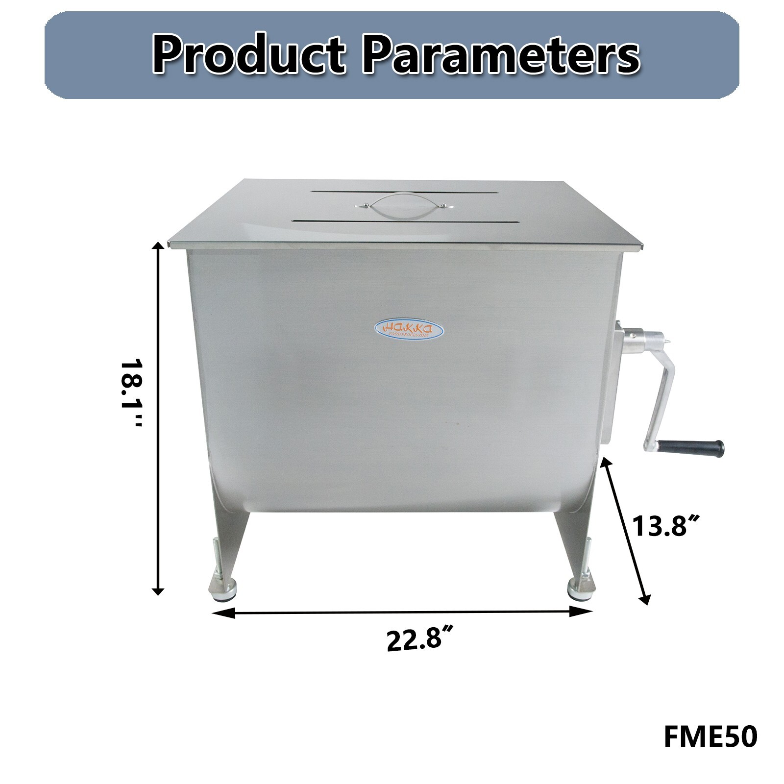 Hakka Manual Meat Mixer Sausage Machine Maximum Mixing 85 Pound of Meat