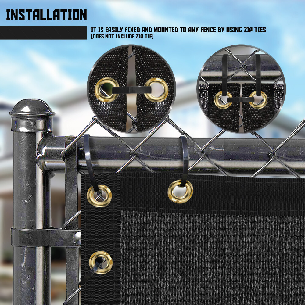 4ft Privacy Fence Screen Black Windscreen Garden Heavy Duty Mesh Shade Net Cover