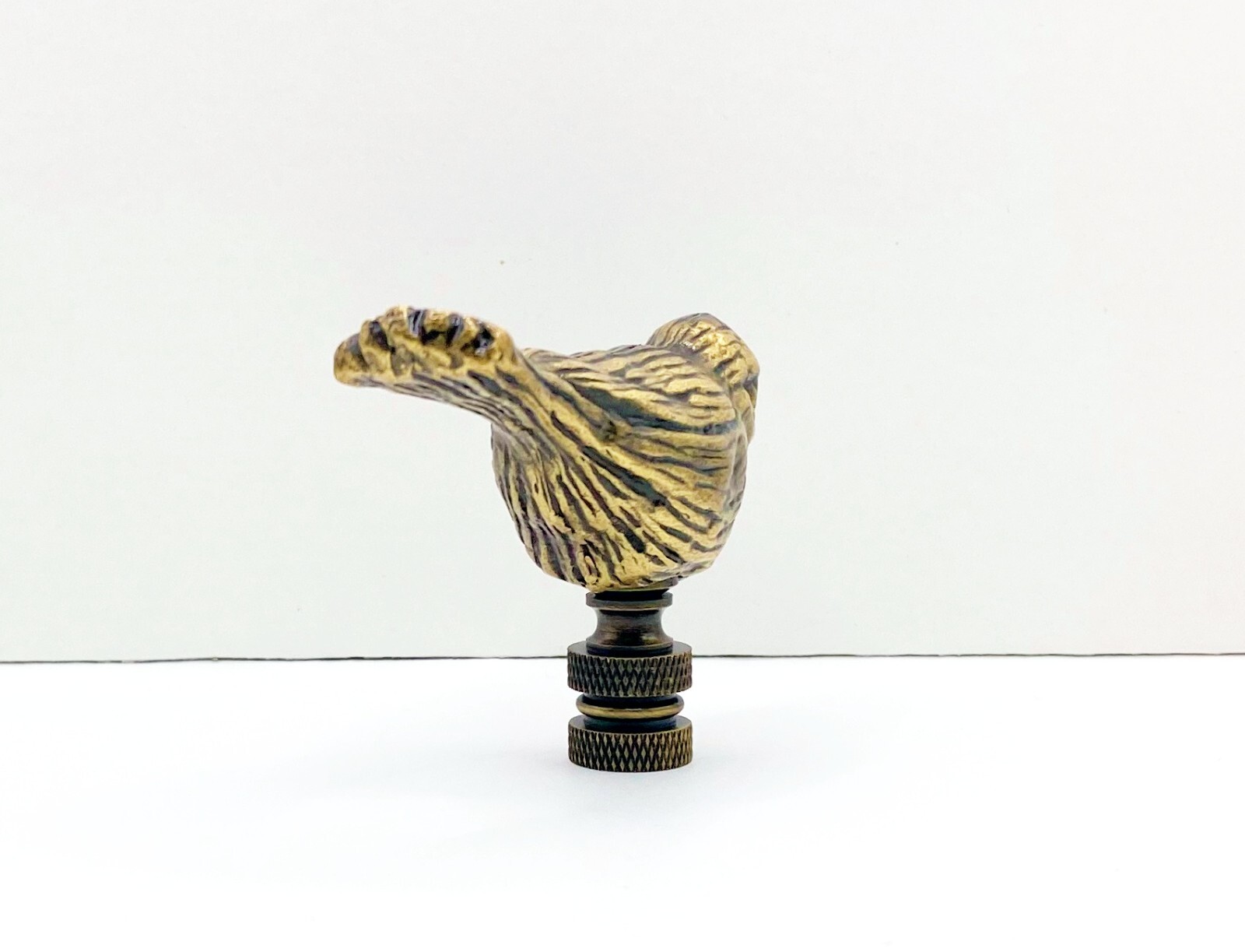 Lamp Finial-SPARROW-Antique Brass Finish, Highly detailed metal casting