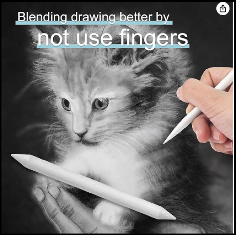 20Pcs Blending Stumps for Drawing, Tortillions Blending Sticks for Beginner Art