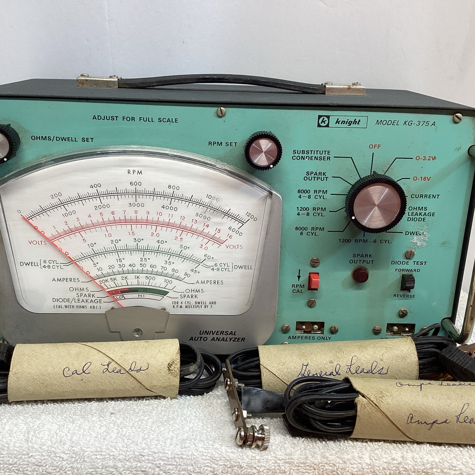 Vintage Knight Model KG-375A Universal Auto Analyzer Automotive Collectable Old