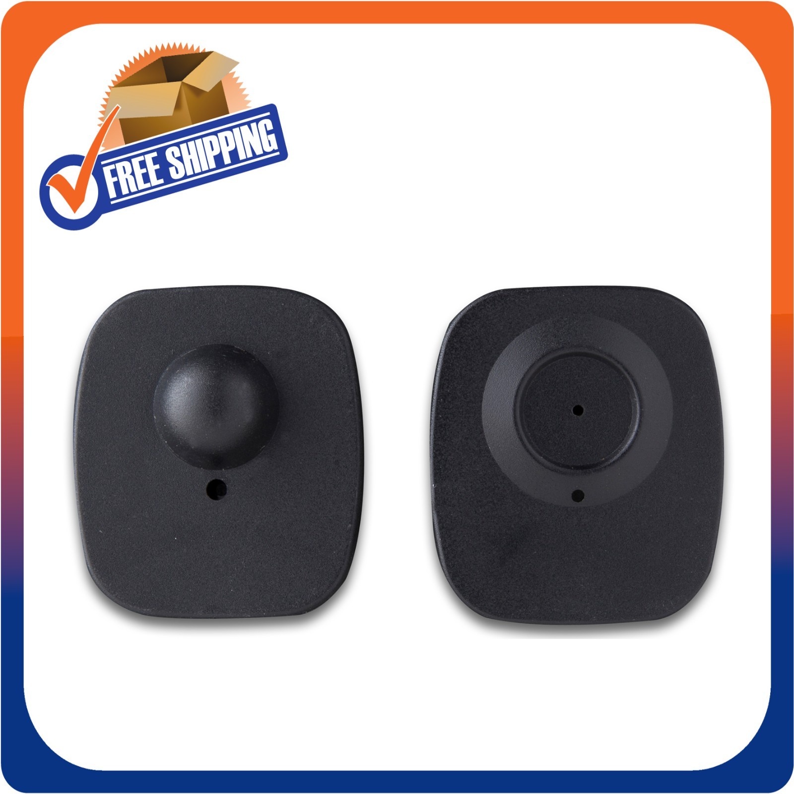 1000 CLOTHING SECURITY TAGS RF 8.2MHZ CHECKPOINT COMPATIBLE MINI TAG BLACK W/PIN