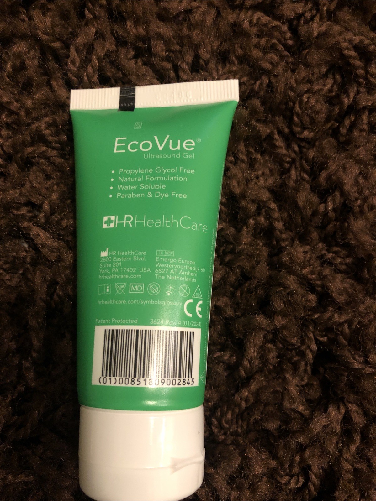 New - EcoVue Ultrasound Gel, 2 oz / 60 gm tube - 12 count - Exp Date: 2028/02/29