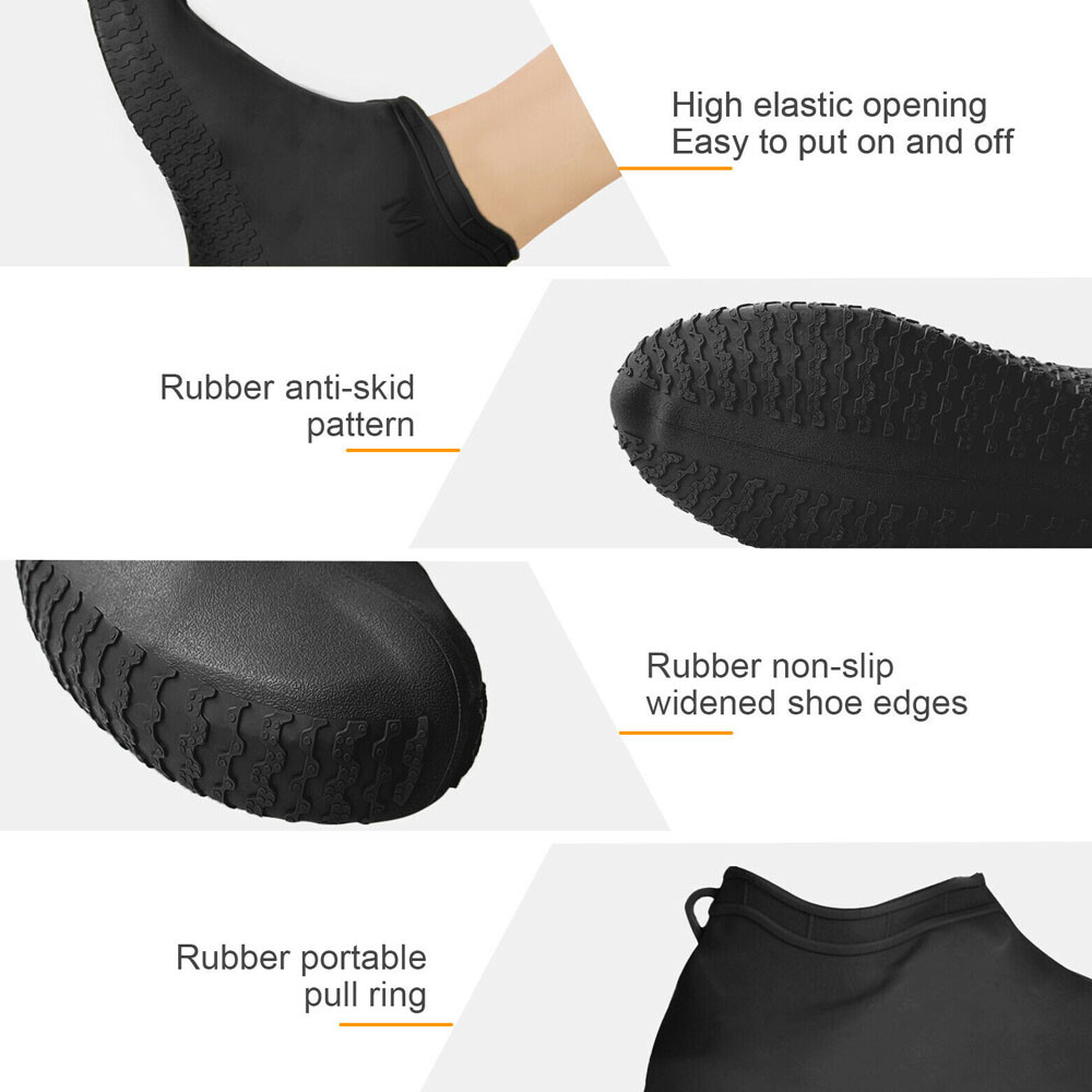 Reusable Anti-slip Rain Shoe Covers Overshoes Waterproof Cover Protector