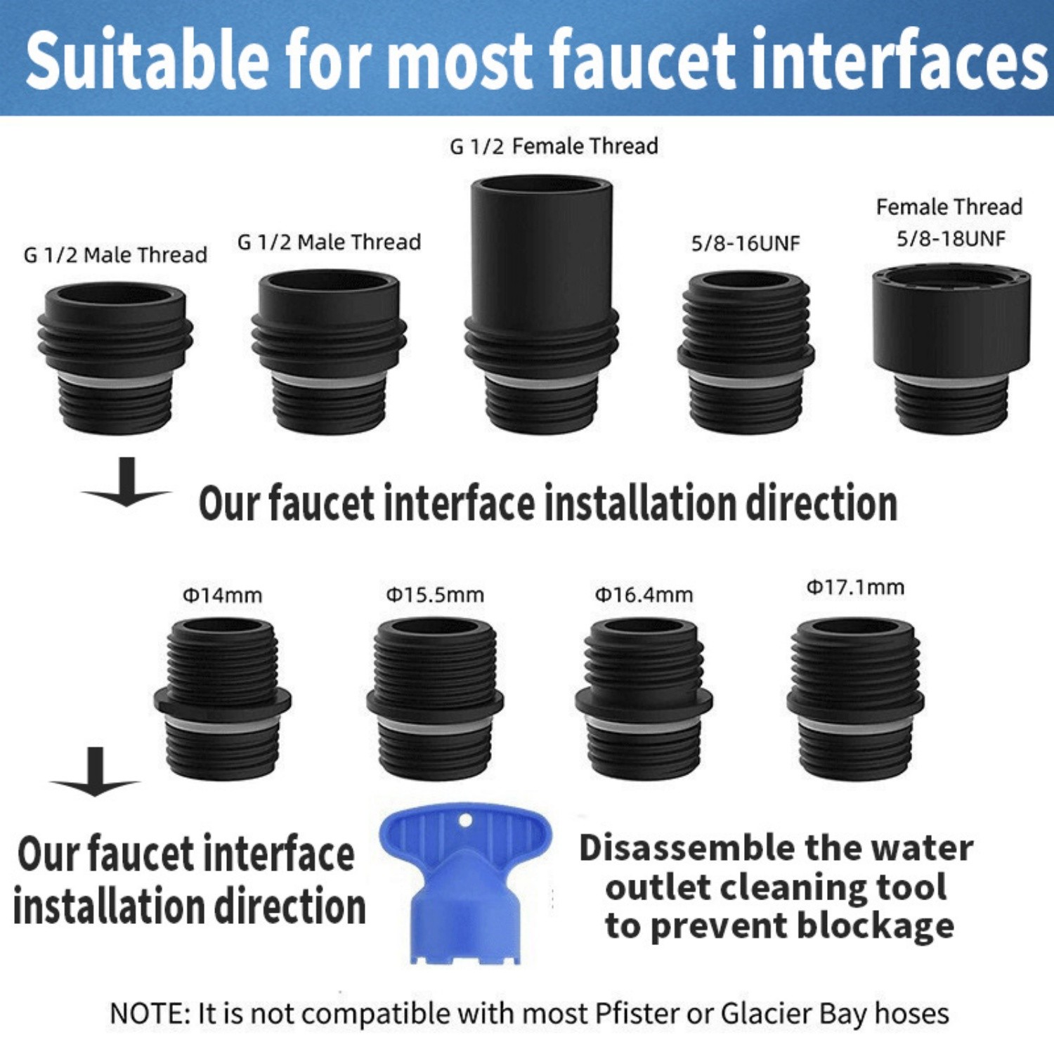 Kitchen Faucet Head Replacement,Pull Down Kitchen Spray Head Sink Spray Nozzle