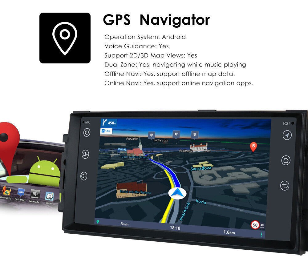 For Jeep Wrangler Unlimited 2007-2015 Apple Carplay 7" Car Radio Stereo GPS WIFI