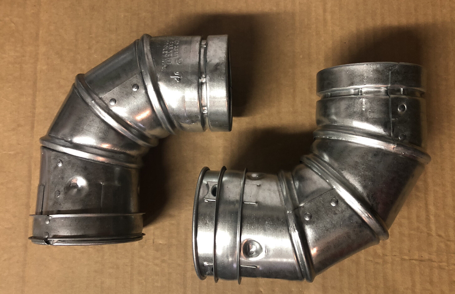 Lot of 2 Hart & Cooley Metlvent Gas Vent Pipe 3" 0-90° Adjust Elbow P/N: 3REA90