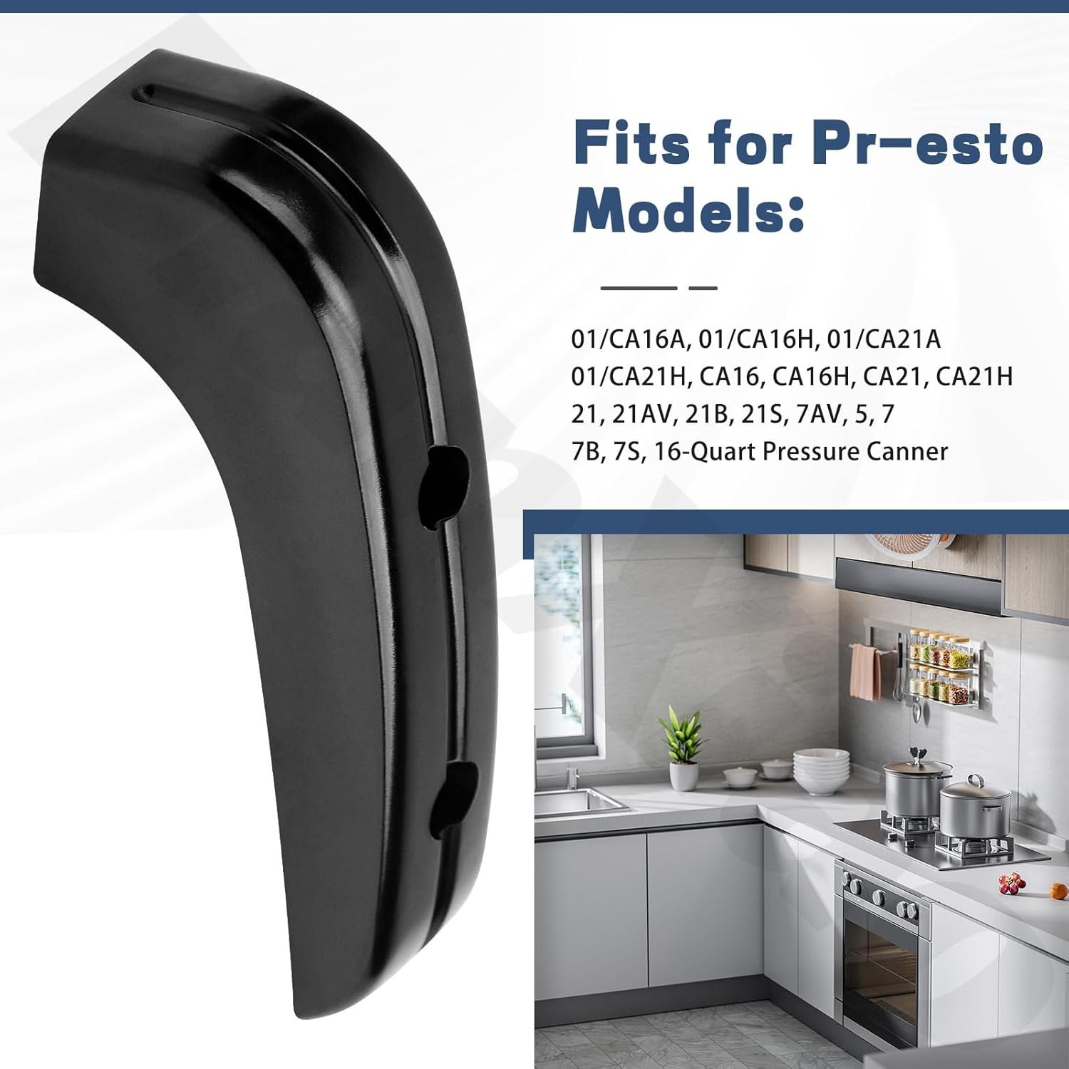 2PK FOR PRESTO 85444 PRESSURE COOKER / CANNER COVER HANDLE PLASTIC W