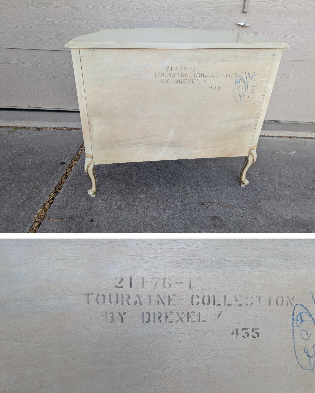Vintage Drexel Touraine French Provincial Bachelor Dresser Chest of 3 Drawers