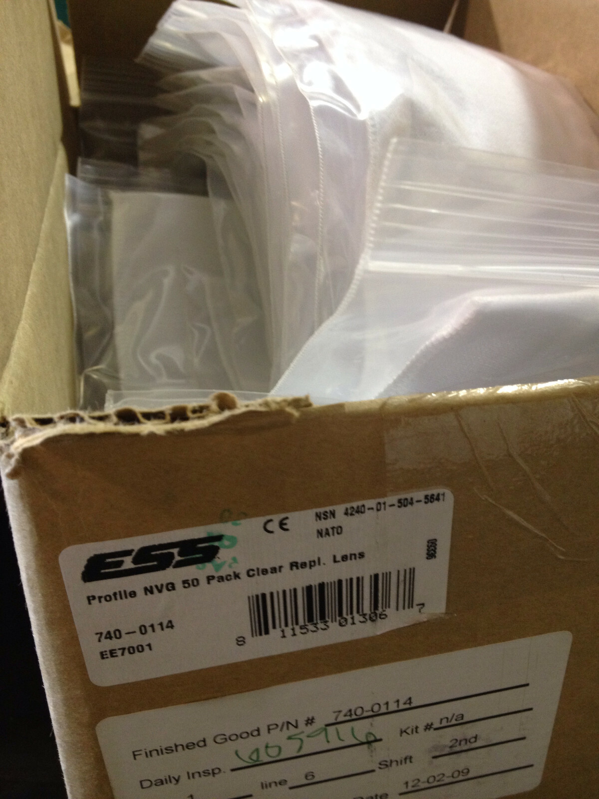 ESS Profile NVG Goggle, TurboFan, FirePro - Clear Replacement Lens 740-0113