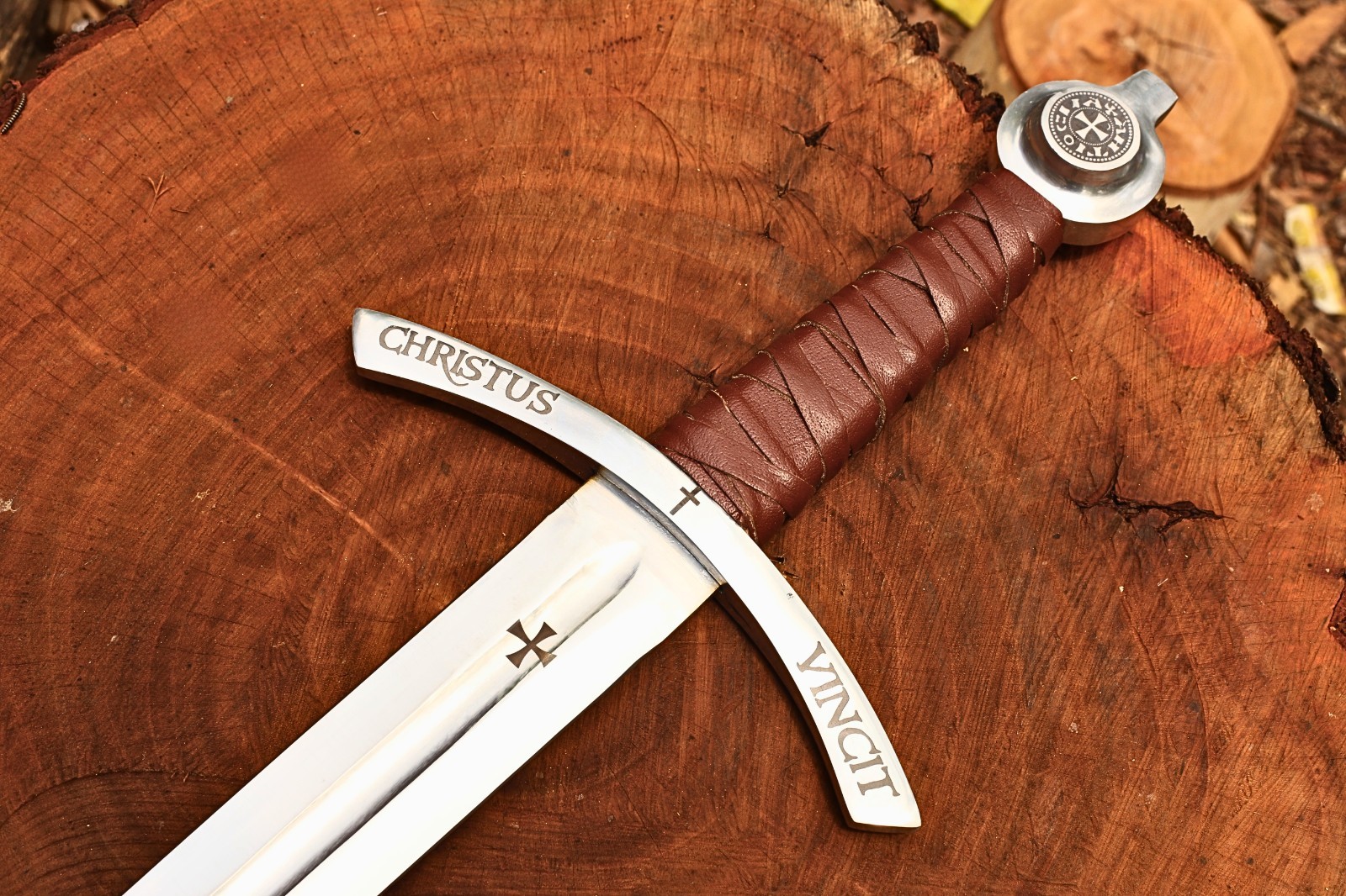 Hand-forged Knights Templar Sword Set — display, cosplay, best gift for him.