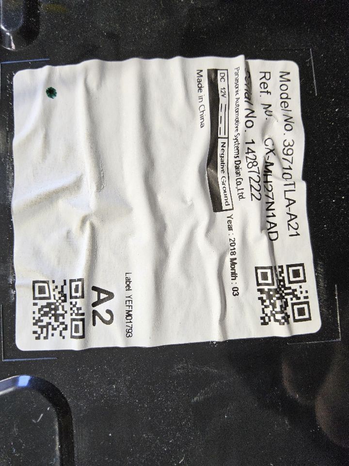 2018-2022 Honda CR-V 7" Display Screen w/o Navigation