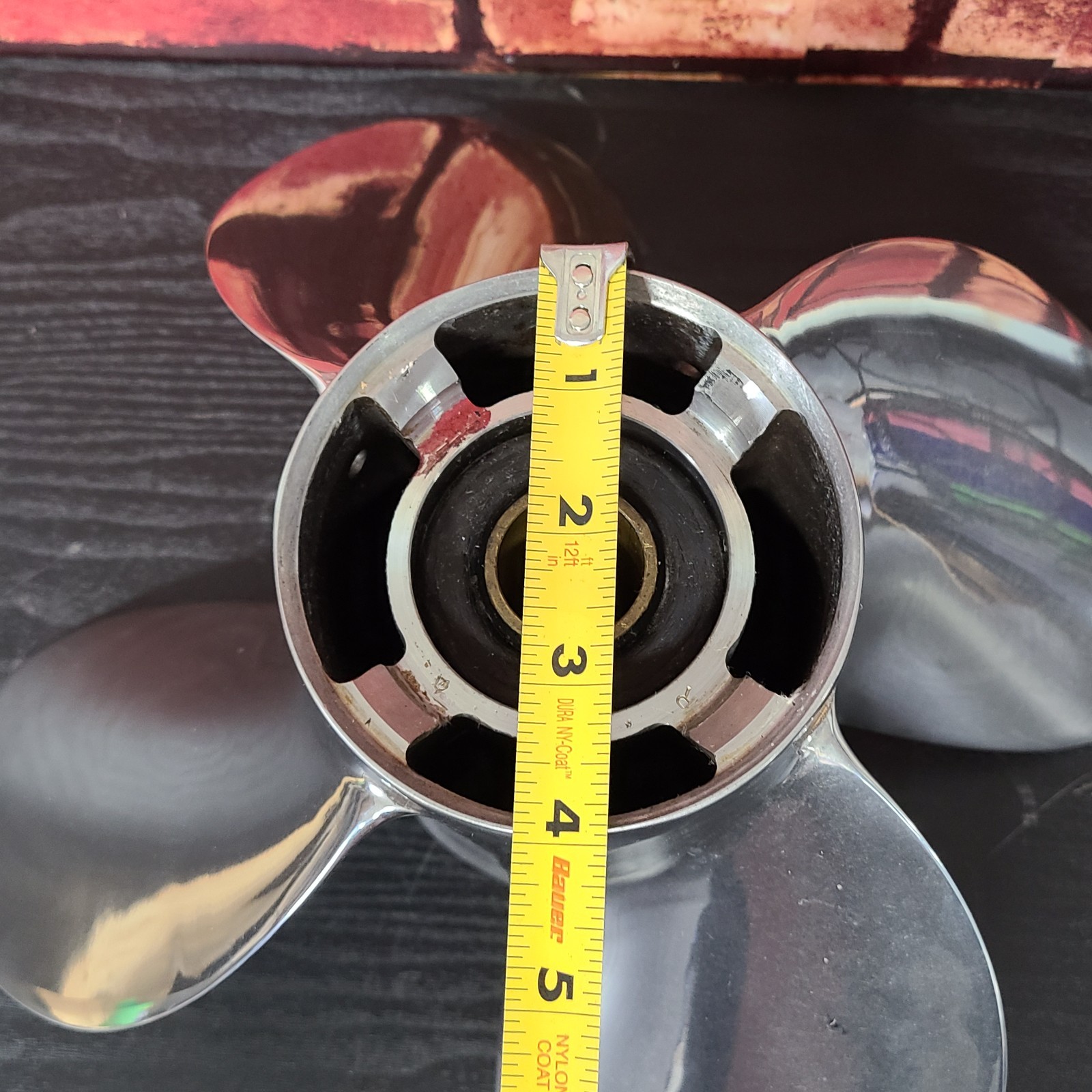 OMC Shooter 4 Blade RH Stainless Steel Prop 13.25 x 25 Pitch 15 Spline 431718