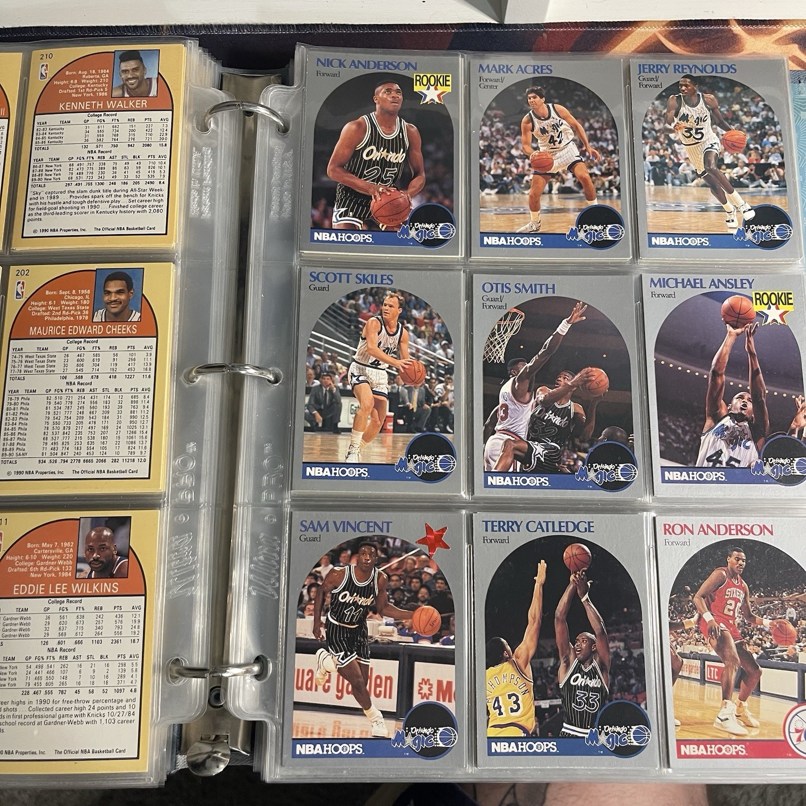 Binder Full of Vintage Basketball Cards