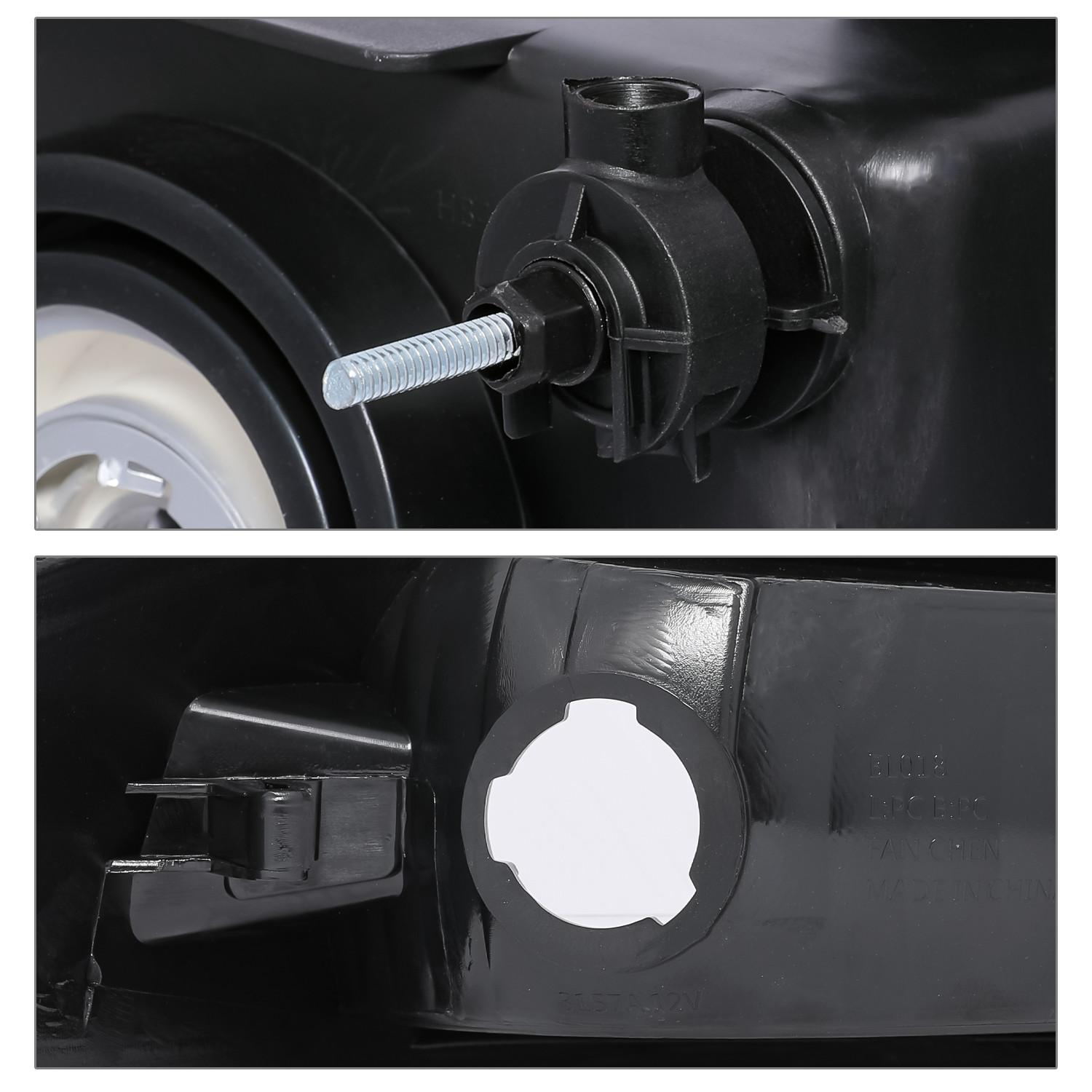 Fits 2004-2012 GMC Canyon Chevy Colorado Black Pair Headlight Bumper Parking L+R