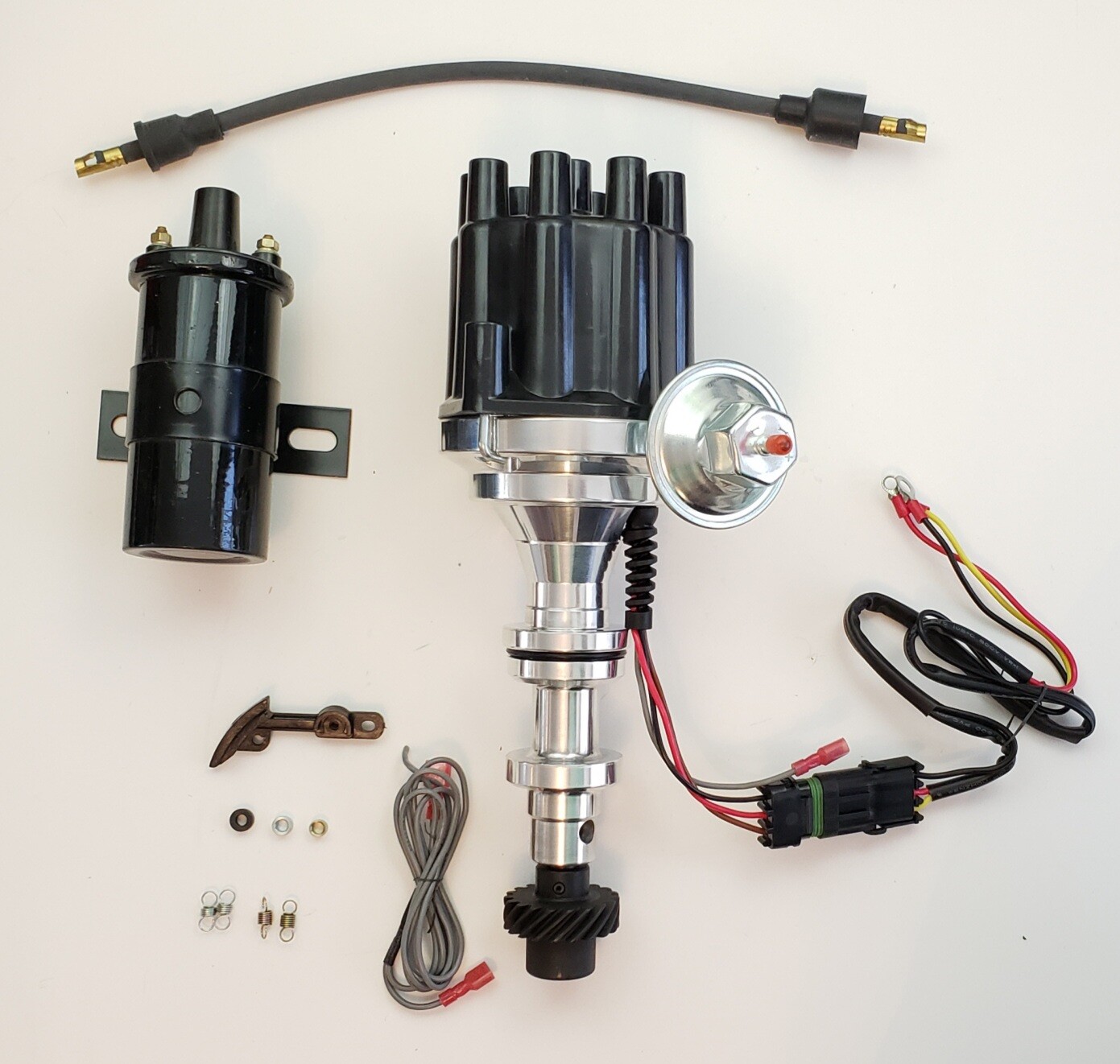 CADILLAC 390 365 331 1955-1962 BLACK SMALL FEMALE CAP HEI Distributor + 45K COIL