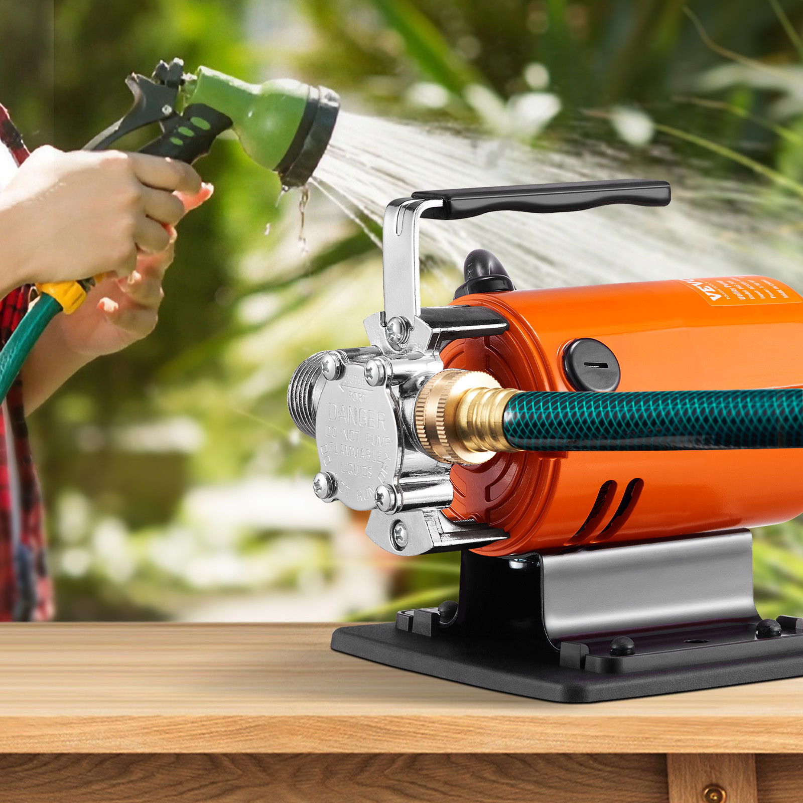 VEVOR Water Transfer Removal Pump Portable Utility Pump 120V 360 GPH 1/10HP Hose