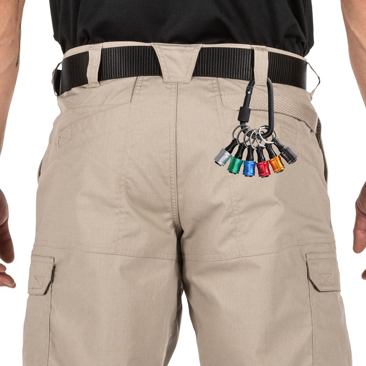 Lot of Quick-Release 1/4" Hex Shank Keychain Screwdriver Drill Bits Holder Tool