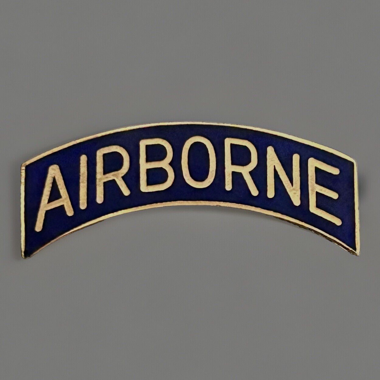 AIRBORNE TAB GOLD BLUE 1-1/4” US ARMY PIN (P65-5)