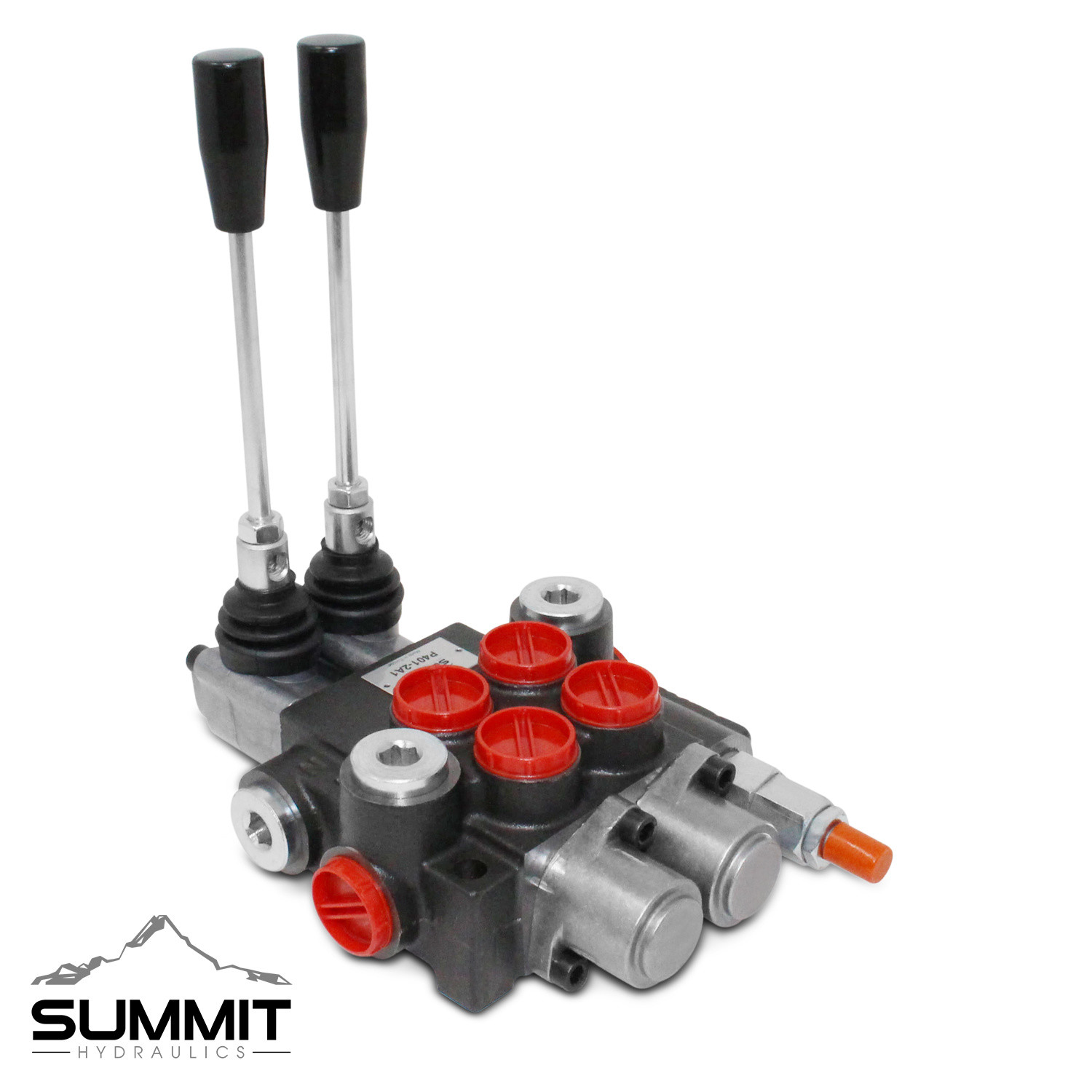 2 Spool Hydraulic Monoblock Double Acting Control Valve, 11 GPM, SAE Ports