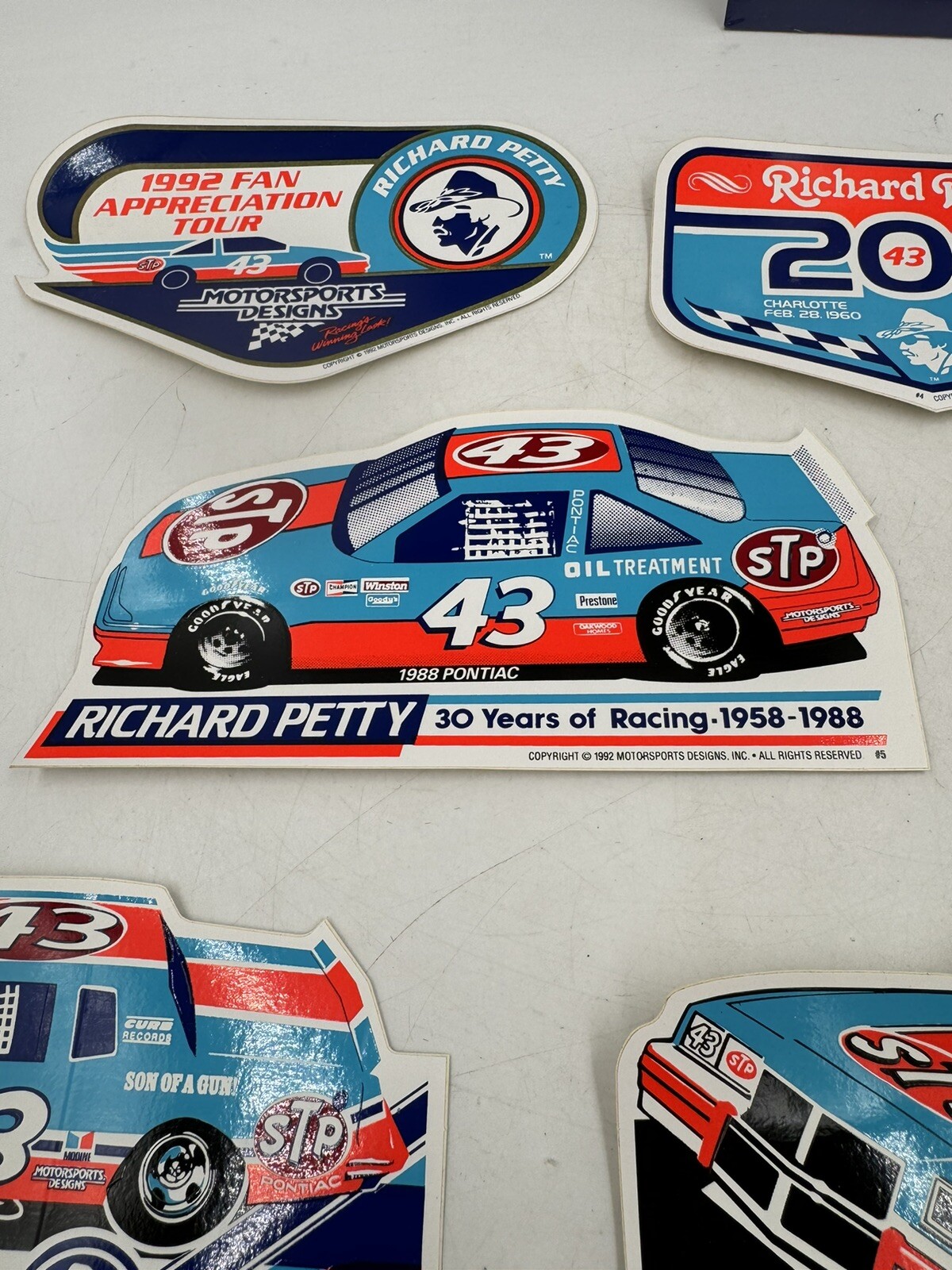 Vintage 1992 Fan Appreciation Tour Richard Petty Decal Collection Introductory