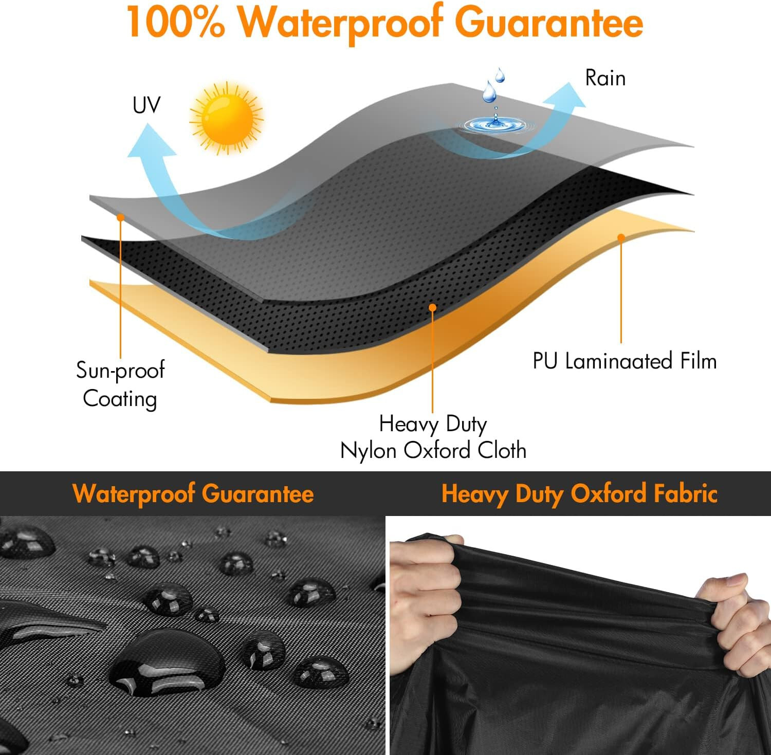 HBN 2 Pcs Outdoor Chair Covers, Patio Furniture Covers, Lawn Furnitures Covers