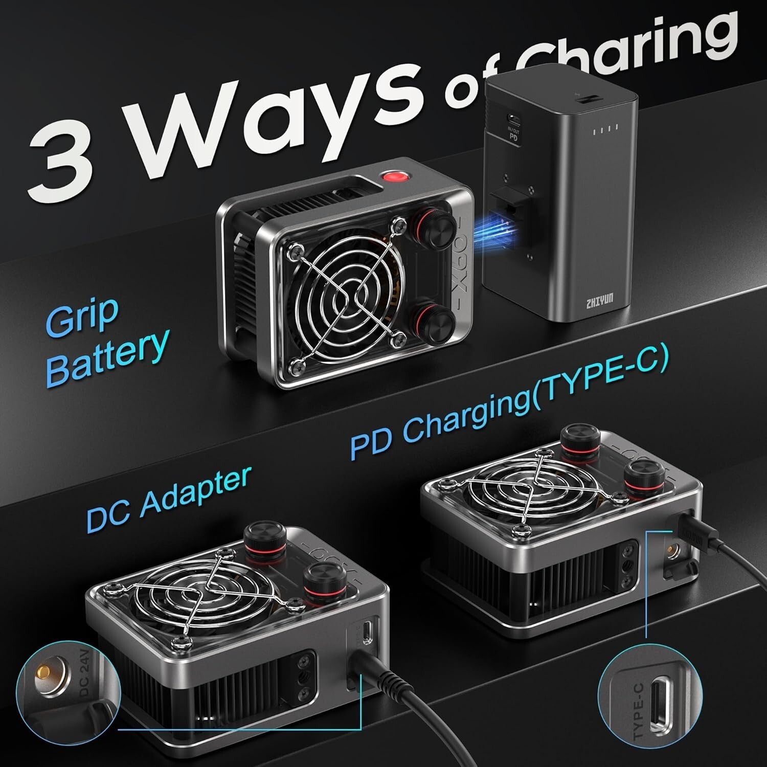 Zhiyun Light Molus X60/X60 RGB LED Video Light Studio Photography Light Portable