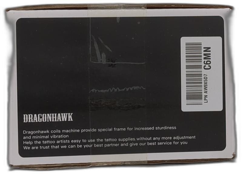 Dragonhawk S4 Tattoo Pen Kit, Complete Tattoo Machine Gun Kit, Slim Tattoo Pen