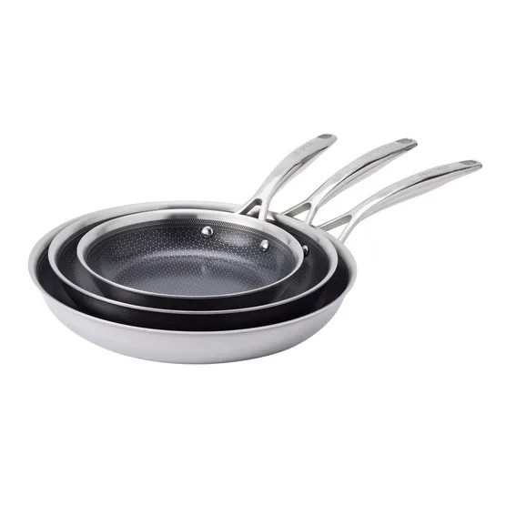 Henckels Paradigm Ceramic Nonstick Coating 3-piece Fry Pan Skillet Set Stainless