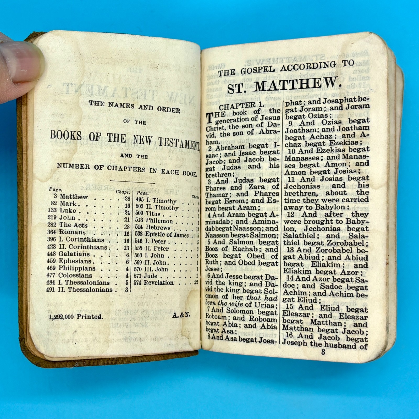 1917 New Testament Pocket Bible Army and Navy Edition