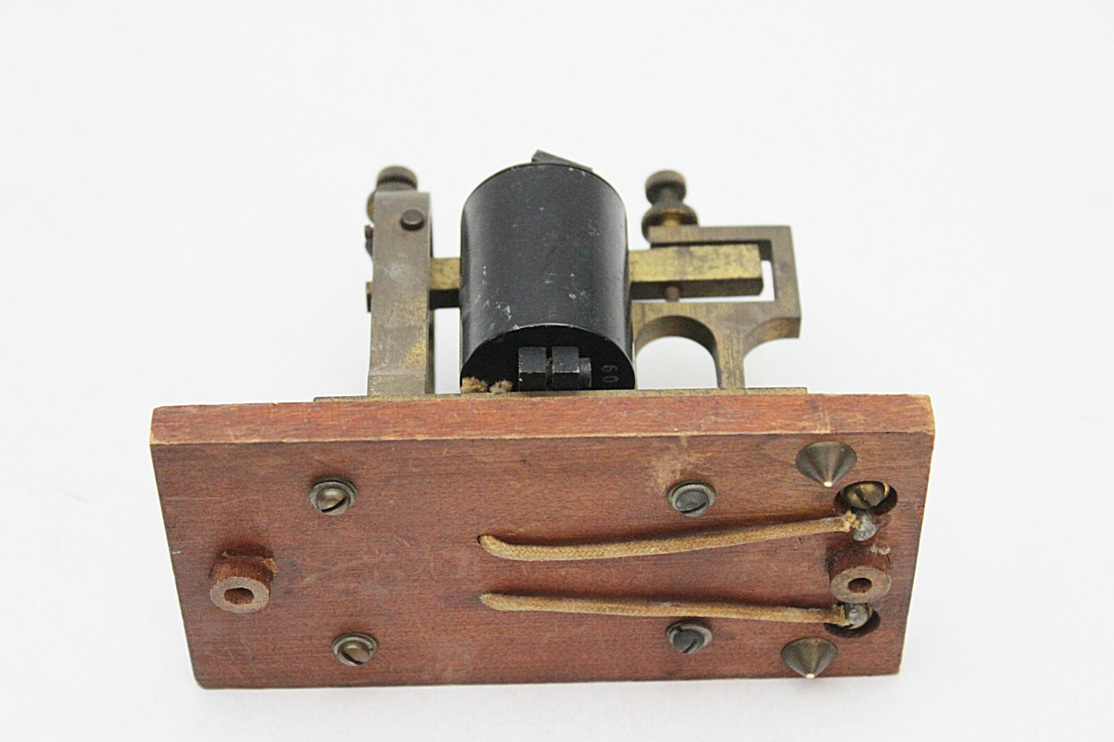 Vintage Western Electric Main Line Sounder 15-B Wood Base Brass Parts