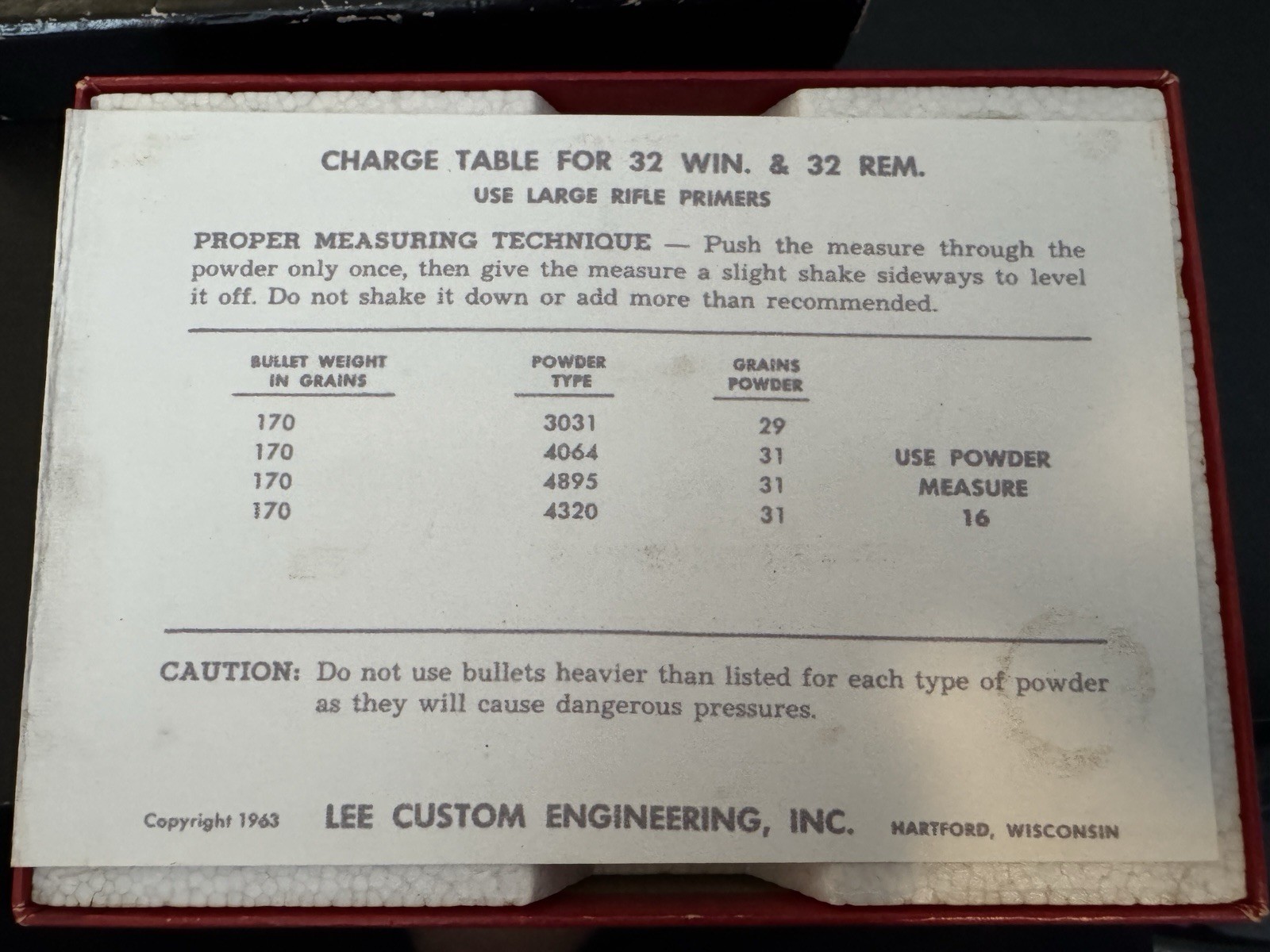 Lee Loader 32 Winchester Special Complete Set Vintage .32 WIN