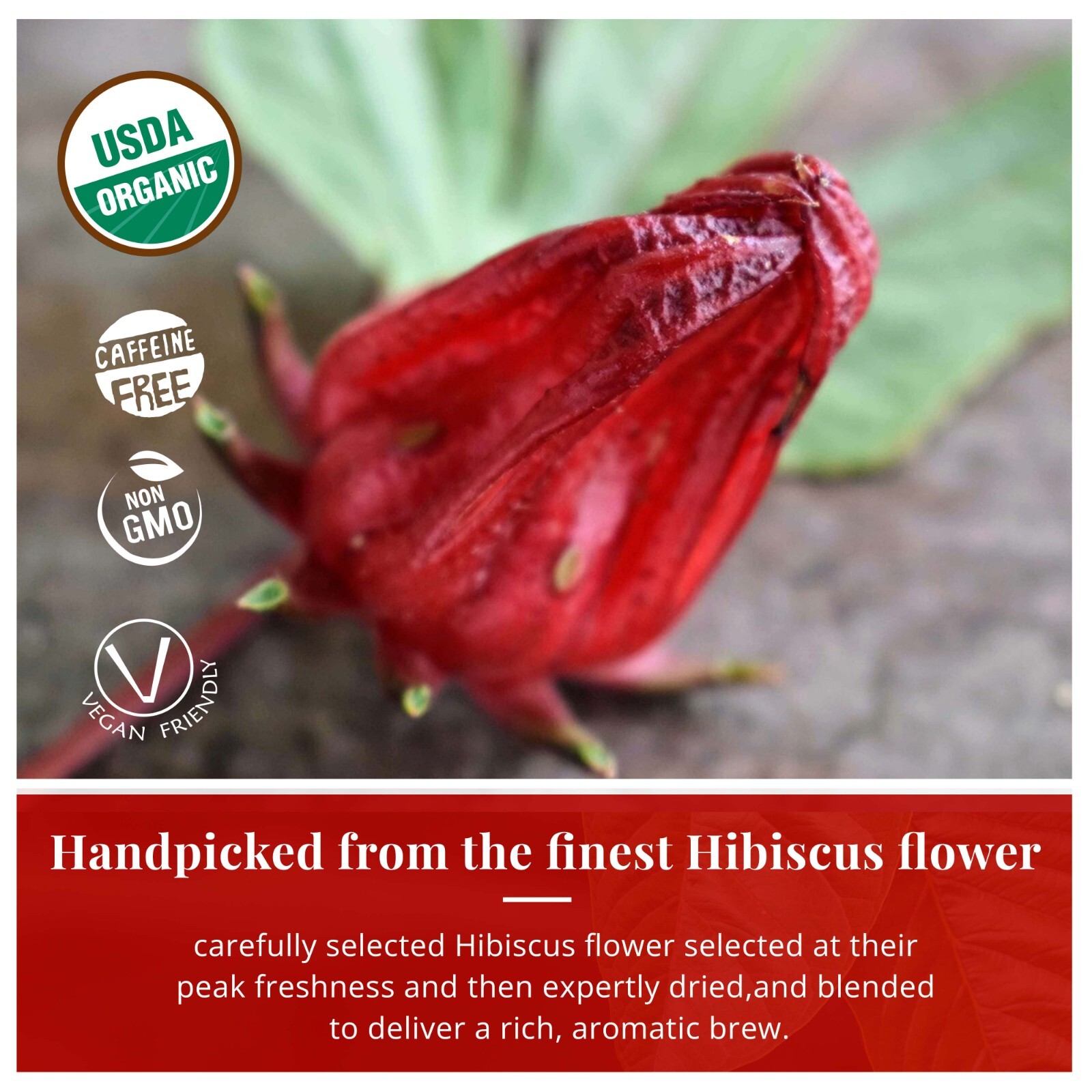 75 Organic Hibiscus Tea Bags, 100% Pure Hibiscus Flower Tea, Flor De Jamaica