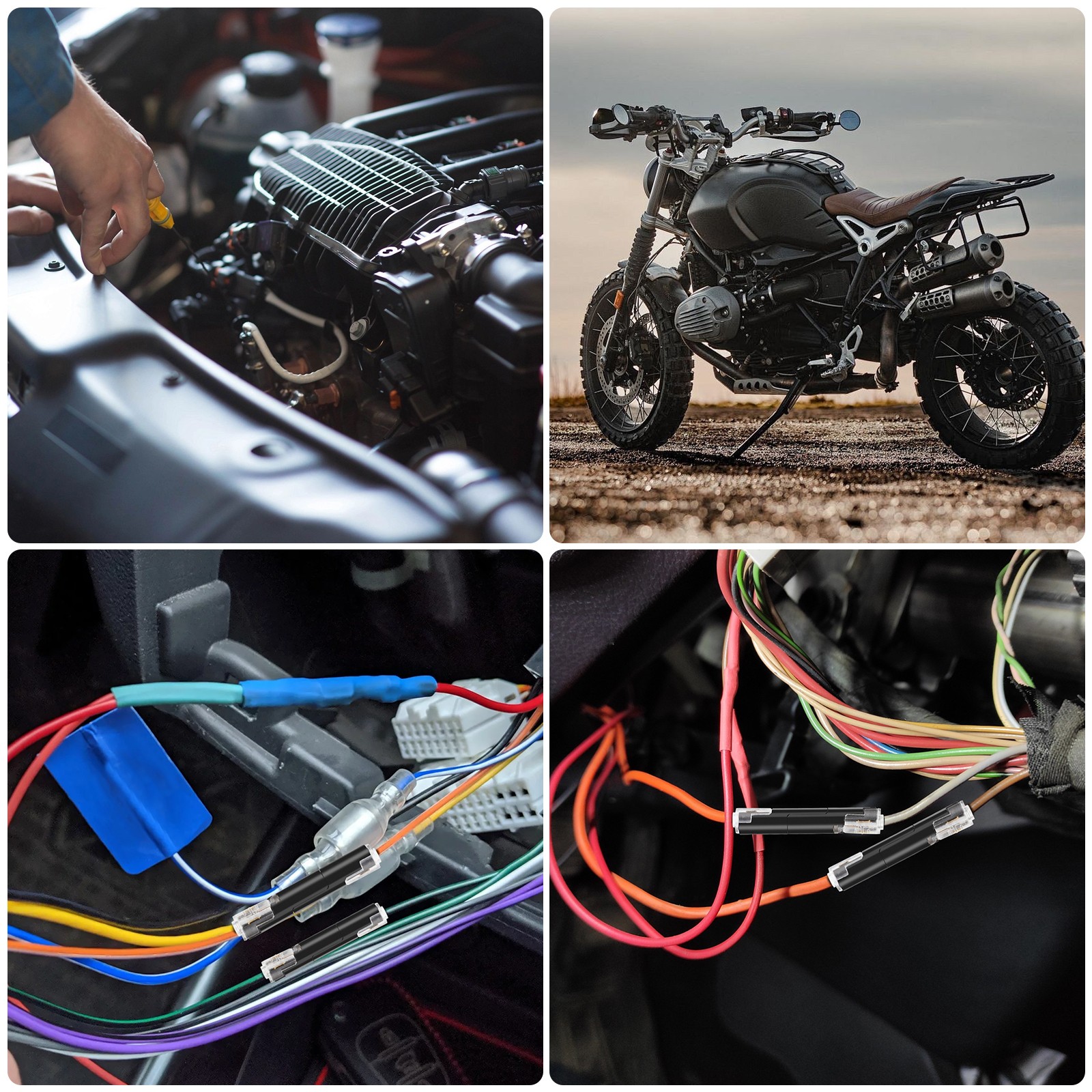 100PCS 1-Pin Crimp Pluggable Splice Terminal Wire Connectors Kit for AWG 20-22