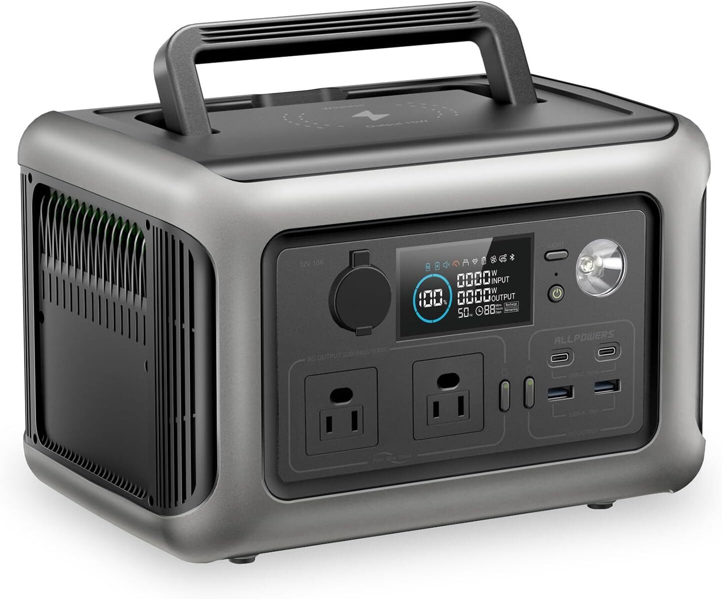 ALLPOWERS R600 Portable Power Station 600W 299Wh LiFePO4 Solar Generator