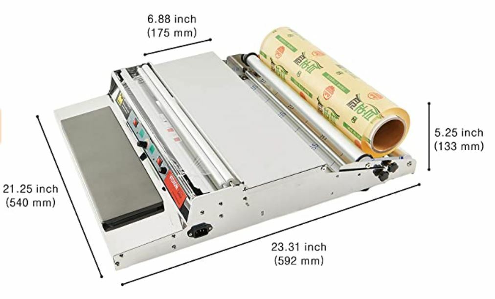 VTH-500, 20 Inch/500 mm (Large Tray) Hand Wrapping Machine Film Wrapper "NEW"