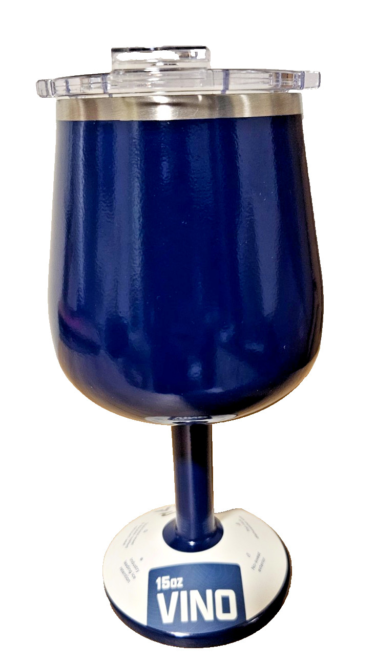ORCA ~ Vino ~ Navy ~ 15oz ~ Insulated ~ Stainless Steel ~ Wine Cup w/ Lid
