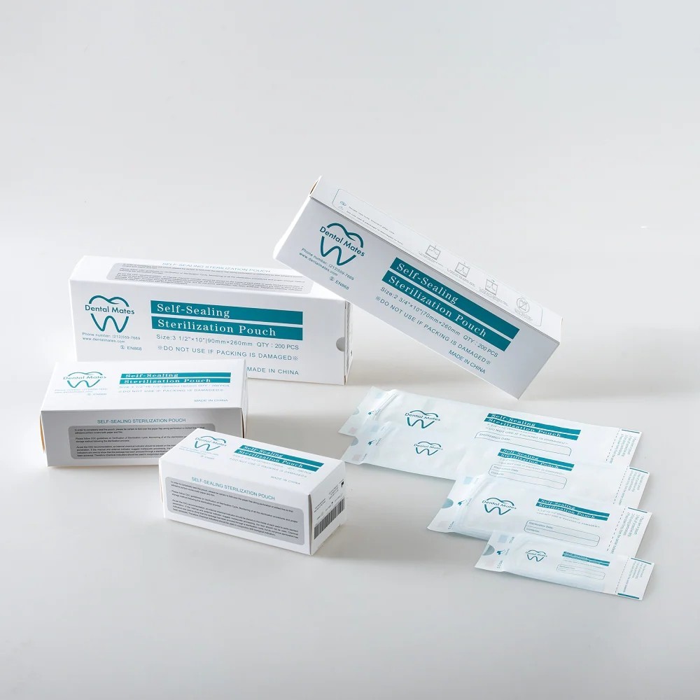 3.5x10 Autoclave Sterilization Pouches - Self-Sealing for Dental Clinic & Tattoo