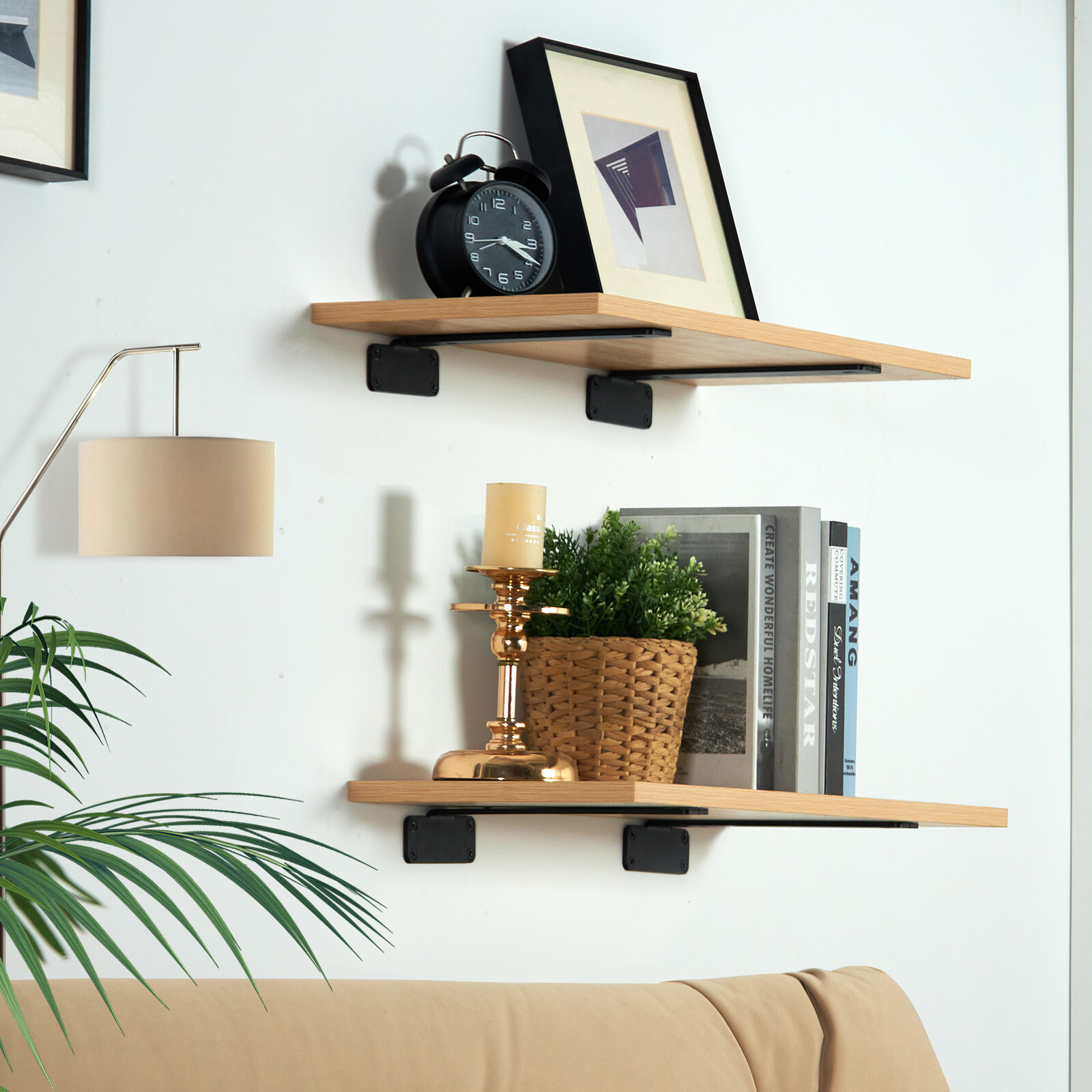 VEVOR 6 Pcs Shelf Bracket 10 inch Heavy Duty Floating Shelf Brackets