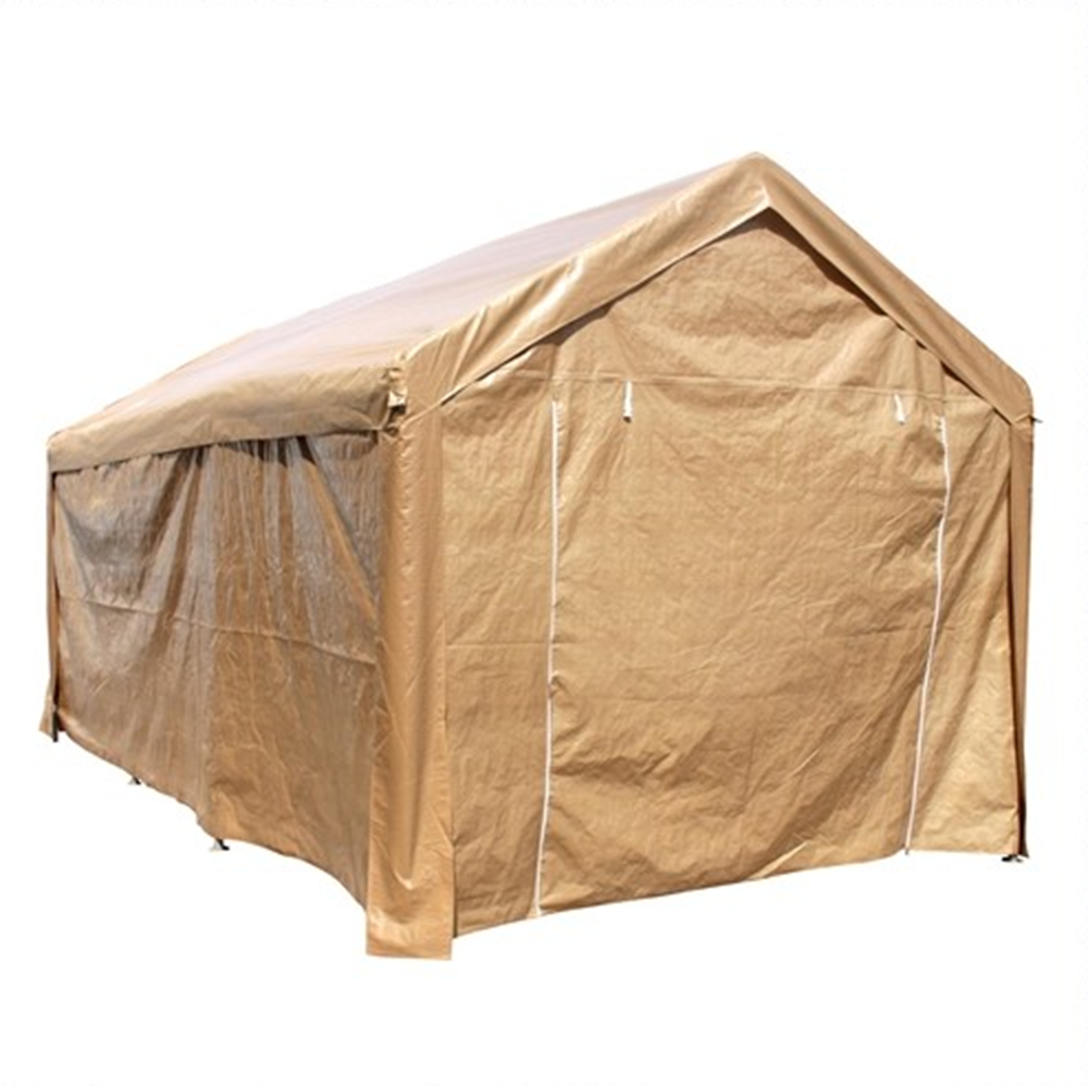 10x20 canopy tarp set (5)pc Beige paneling and top set Valanced tarp Kit Carport