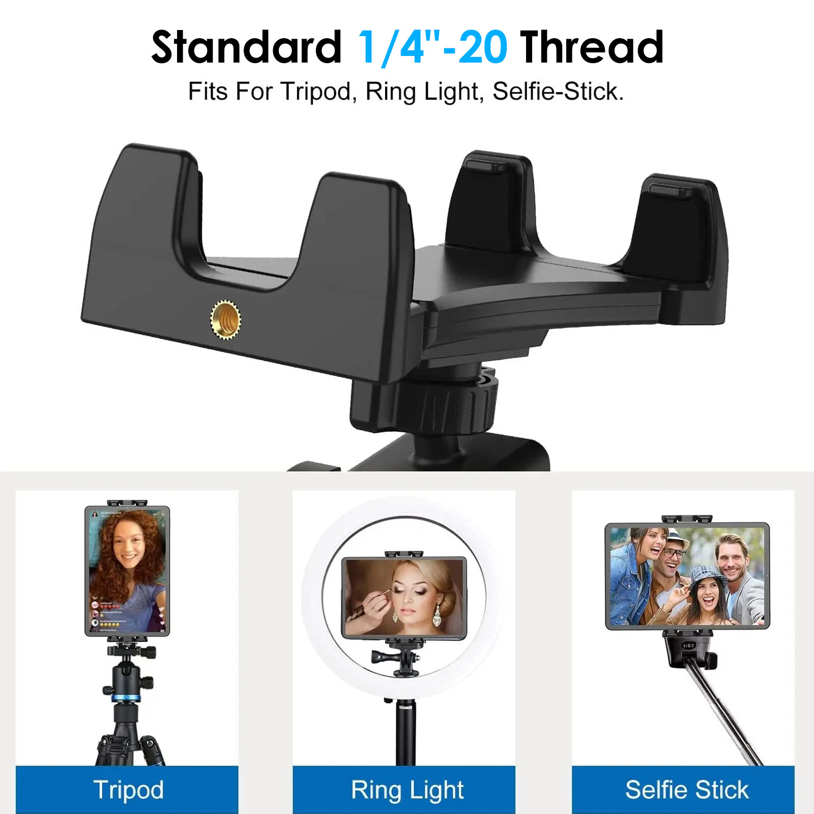 Car Mount Car Cup Holder Phone Stand For 4.7-12.9" iPhone iPad Tablet Universal