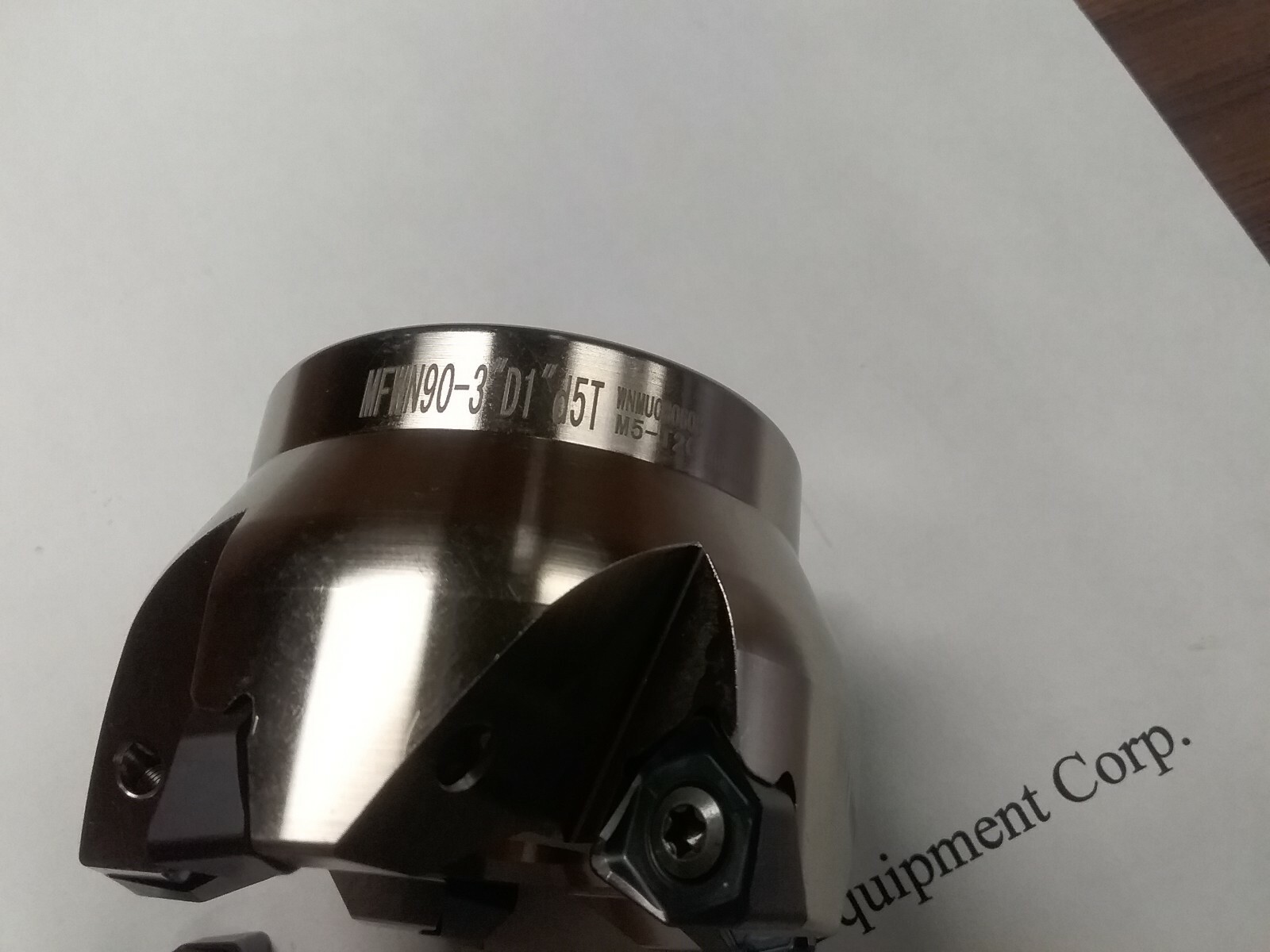 3" 90 degree MFWN90 face mill, w. Kyocera WNMG080616 Extra 10 inserts 506-WNMG3