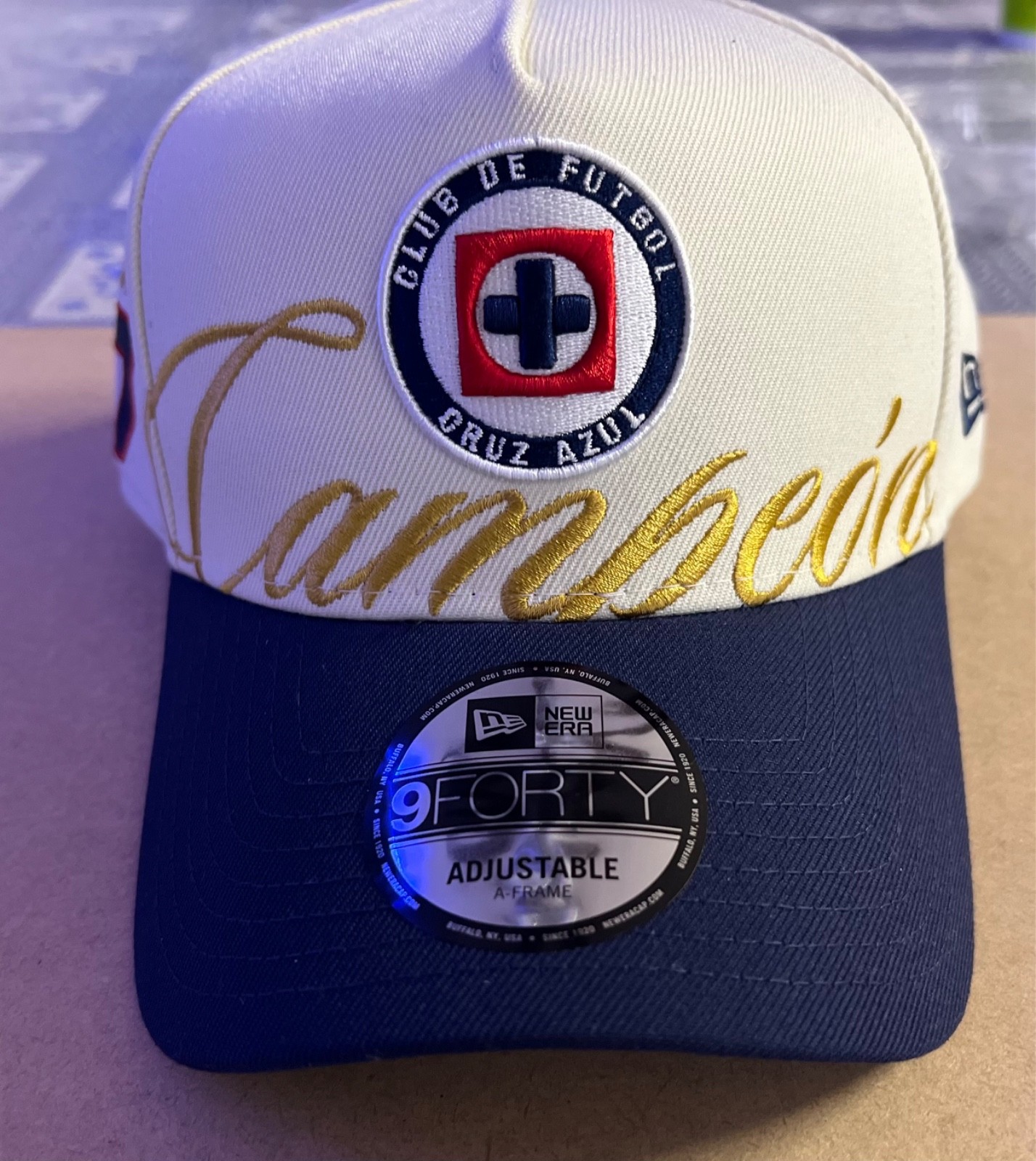 CRUZ AZUL NEW ERA CAP 9FORTY SNAPBACK ADJUSTABLE LIGA MX CONCACAF CHAMPION 2025
