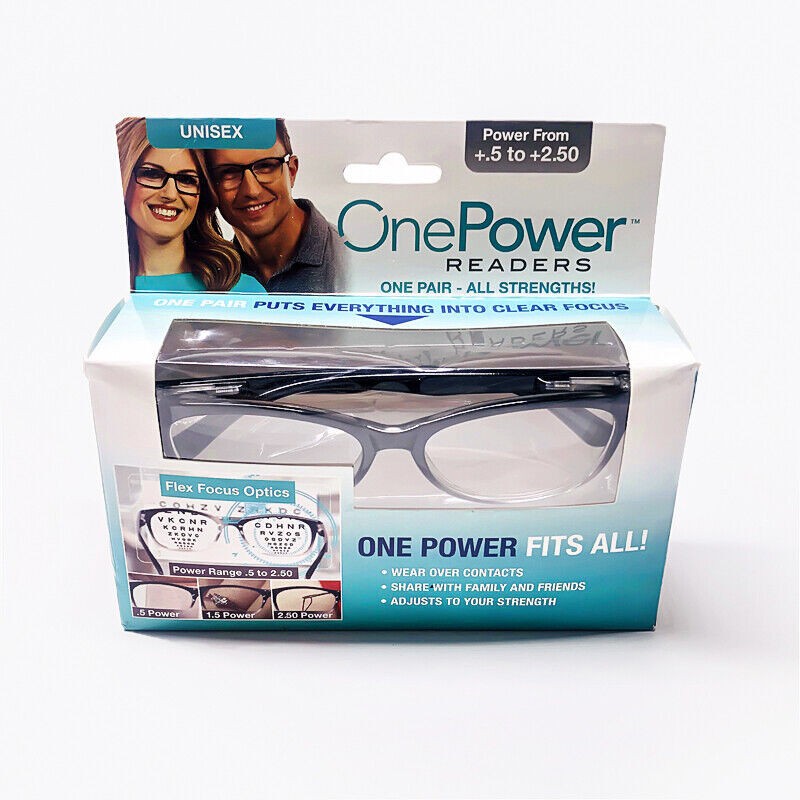 One Power Auto Focus Presbyopi Reading Glasses Readers Adjustable 0.5-2.5 Unisex